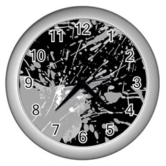 Art About Ball Abstract Colorful Wall Clocks (silver)  by Nexatart