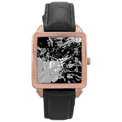 Art About Ball Abstract Colorful Rose Gold Leather Watch  by Nexatart