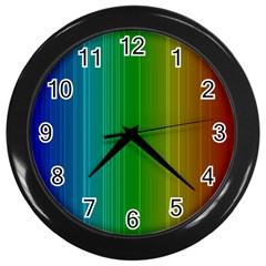 Spectrum Colours Colors Rainbow Wall Clocks (black) by Nexatart