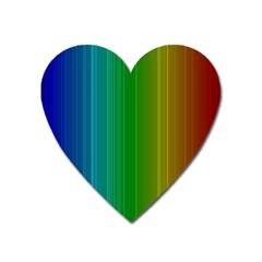 Spectrum Colours Colors Rainbow Heart Magnet by Nexatart