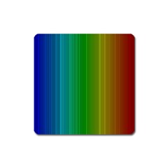 Spectrum Colours Colors Rainbow Square Magnet by Nexatart