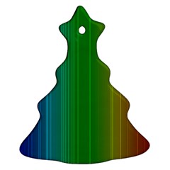 Spectrum Colours Colors Rainbow Christmas Tree Ornament (two Sides) by Nexatart