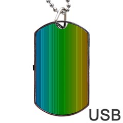 Spectrum Colours Colors Rainbow Dog Tag Usb Flash (two Sides) by Nexatart