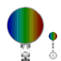 Spectrum Colours Colors Rainbow Stainless Steel Nurses Watch by Nexatart