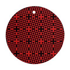 Abstract Background Red Black Ornament (round) by Nexatart