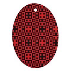 Abstract Background Red Black Ornament (oval) by Nexatart