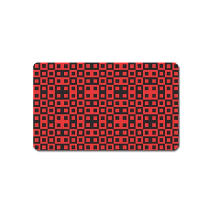 Abstract Background Red Black Magnet (Name Card)