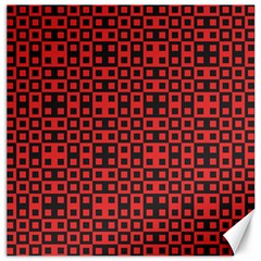 Abstract Background Red Black Canvas 16  X 16   by Nexatart