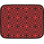 Abstract Background Red Black Fleece Blanket (Mini) 35 x27  Blanket