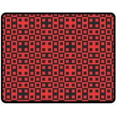 Abstract Background Red Black Fleece Blanket (medium)  by Nexatart