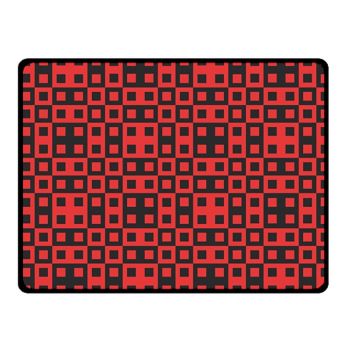 Abstract Background Red Black Fleece Blanket (Small)