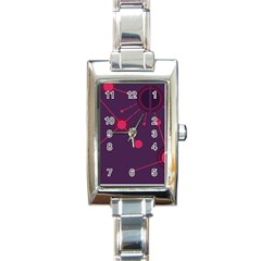 Abstract Lines Radiate Planets Web Rectangle Italian Charm Watch by Nexatart