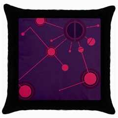 Abstract Lines Radiate Planets Web Throw Pillow Case (black) by Nexatart