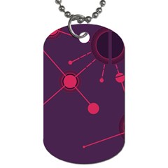 Abstract Lines Radiate Planets Web Dog Tag (one Side) by Nexatart