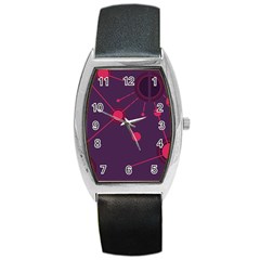 Abstract Lines Radiate Planets Web Barrel Style Metal Watch by Nexatart