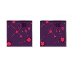 Abstract Lines Radiate Planets Web Cufflinks (square) by Nexatart