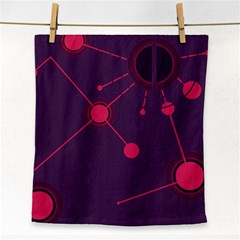 Abstract Lines Radiate Planets Web Face Towel by Nexatart