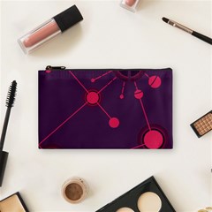 Abstract Lines Radiate Planets Web Cosmetic Bag (small)  by Nexatart