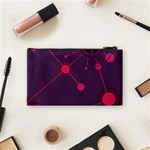 Abstract Lines Radiate Planets Web Cosmetic Bag (Small)  Back