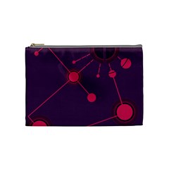 Abstract Lines Radiate Planets Web Cosmetic Bag (medium)  by Nexatart