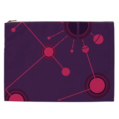 Abstract Lines Radiate Planets Web Cosmetic Bag (xxl)  by Nexatart