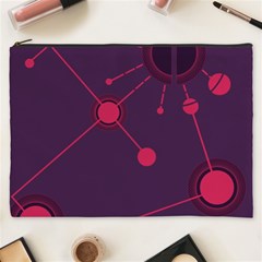 Abstract Lines Radiate Planets Web Cosmetic Bag (xxxl)  by Nexatart