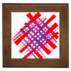 Chaos Bright Gradient Red Blue Framed Tiles by Nexatart