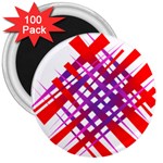 Chaos Bright Gradient Red Blue 3  Magnets (100 pack) Front