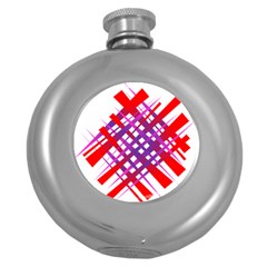 Chaos Bright Gradient Red Blue Round Hip Flask (5 Oz) by Nexatart