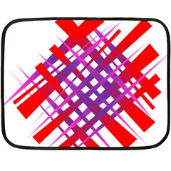 Chaos Bright Gradient Red Blue Fleece Blanket (mini) by Nexatart