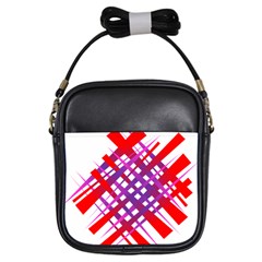 Chaos Bright Gradient Red Blue Girls Sling Bags by Nexatart