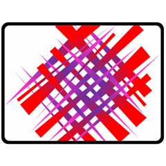 Chaos Bright Gradient Red Blue Fleece Blanket (large)  by Nexatart