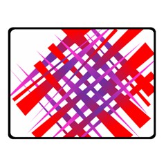 Chaos Bright Gradient Red Blue Fleece Blanket (small) by Nexatart