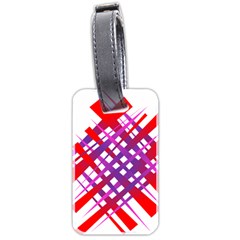 Chaos Bright Gradient Red Blue Luggage Tags (two Sides) by Nexatart