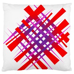 Chaos Bright Gradient Red Blue Large Cushion Case (one Side) by Nexatart