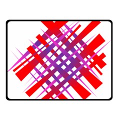 Chaos Bright Gradient Red Blue Double Sided Fleece Blanket (small)  by Nexatart