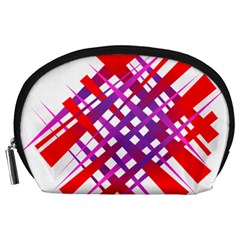 Chaos Bright Gradient Red Blue Accessory Pouches (large)  by Nexatart