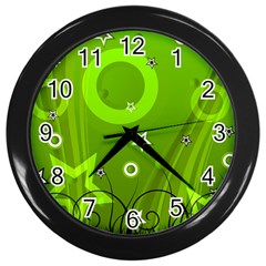 Art About Ball Abstract Colorful Wall Clocks (black)