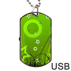 Art About Ball Abstract Colorful Dog Tag Usb Flash (two Sides) by Nexatart