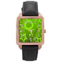 Art About Ball Abstract Colorful Rose Gold Leather Watch  by Nexatart