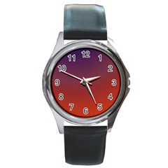 Course Colorful Pattern Abstract Round Metal Watch by Nexatart