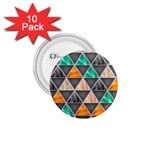 Abstract Geometric Triangle Shape 1.75  Buttons (10 pack) Front