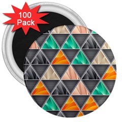 Abstract Geometric Triangle Shape 3  Magnets (100 Pack) by Nexatart