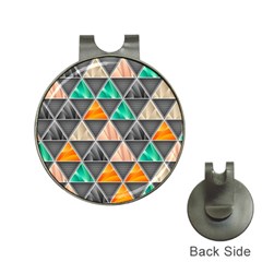 Abstract Geometric Triangle Shape Hat Clips With Golf Markers by Nexatart