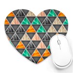 Abstract Geometric Triangle Shape Heart Mousepads Front