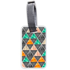 Abstract Geometric Triangle Shape Luggage Tags (one Side)  by Nexatart