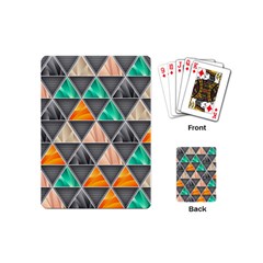 Abstract Geometric Triangle Shape Playing Cards (mini)  by Nexatart