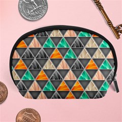 Abstract Geometric Triangle Shape Accessory Pouches (large)  by Nexatart