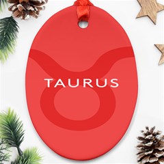 Zodizc Taurus Red Ornament (oval) by Mariart