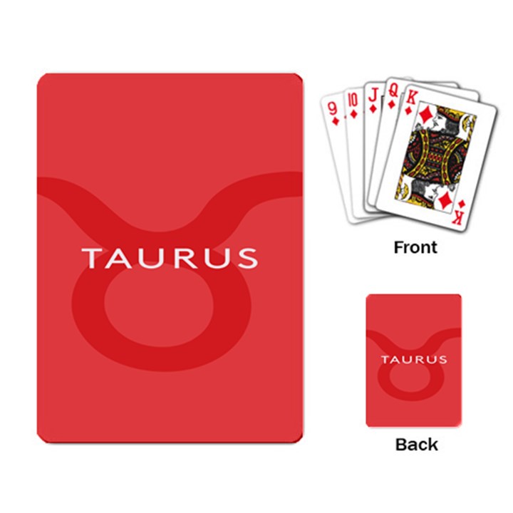 Zodizc Taurus Red Playing Card